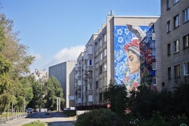 Мурал на улице Гоголя, город Череповец