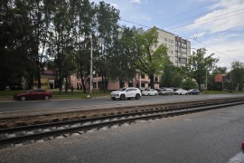 Замена трамвайных рельсов в Череповце