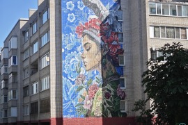 Мурал на улице Гоголя, город Череповец