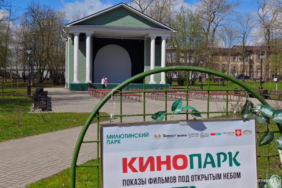 Кино под открытым небом в Милютинском парке